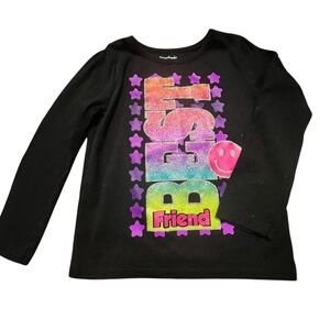 Garanimals Black Long Sleeve Tee with Colorful Graphic